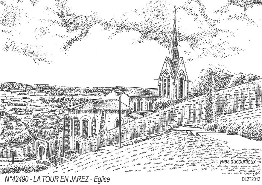 N 42490 - LA TOUR EN JAREZ - église
